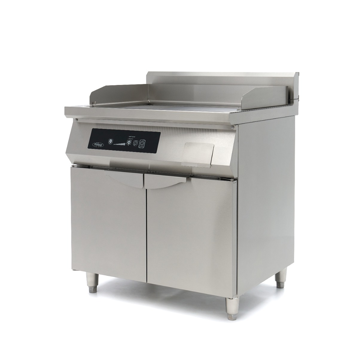 Induktsioon-grillplaat 700 - sile ja sooniline - 10 000 W - kahekordne - alusega