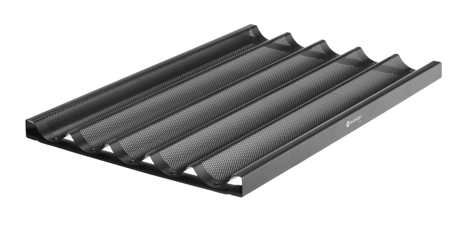 Baguette’i küpsetusplaat, HENDI, Must, 600x400x(H)32mm