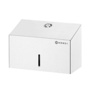 Paberrätikute dosaator, lukustatav, HENDI, 250 tükki, Hõbedane, 260x120x(H)160mm