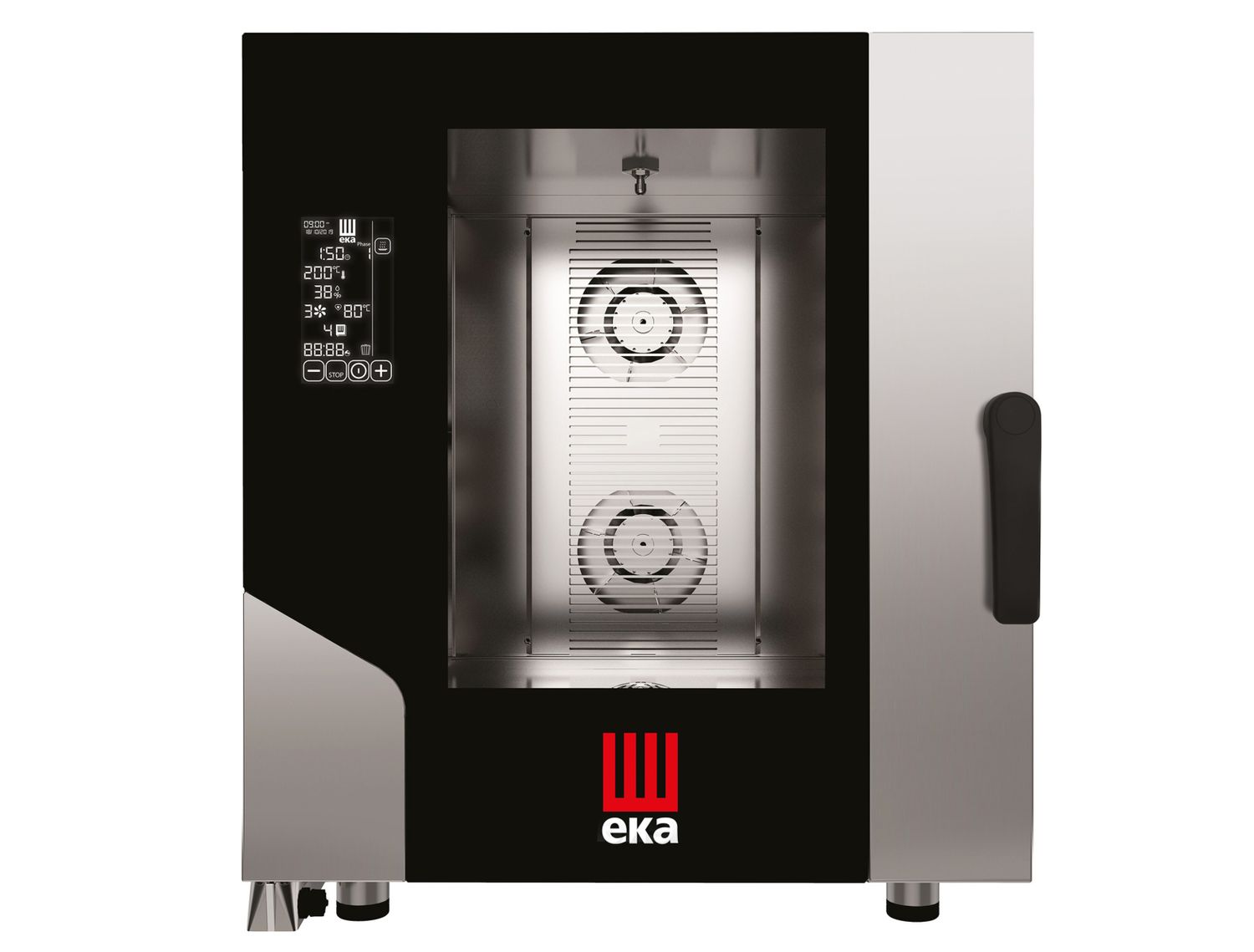 Convection steam oven Millennial Black Mask Gastro 7× GN 1/1, electric, Tecnoeka, Millennial Black Mask, LEFT DOOR, 400V/10400W, 730x849x(H)850mm