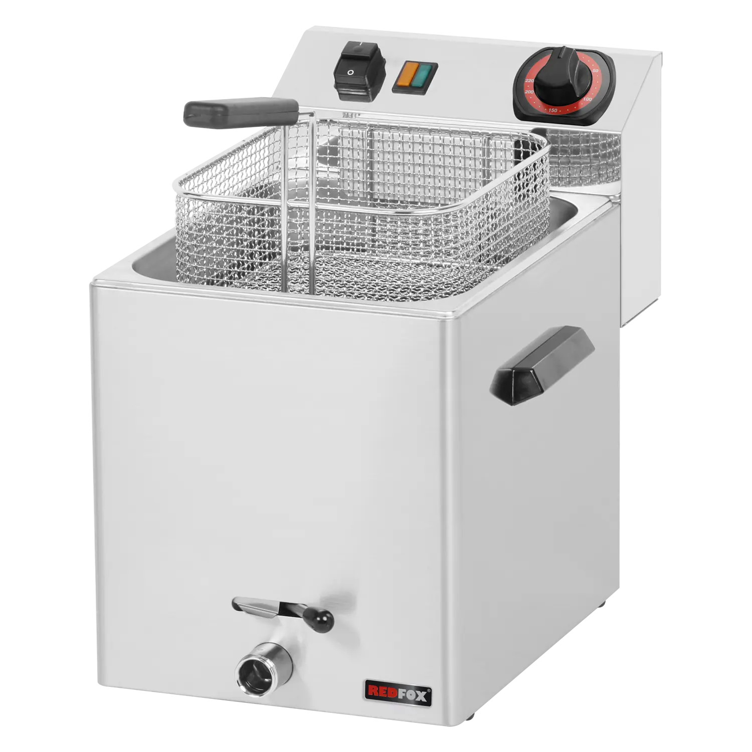 Elektriline friteuse 0,75 kW/l, 8 l, töölaud, äravoolukraan 230V/3 FE 07 VT