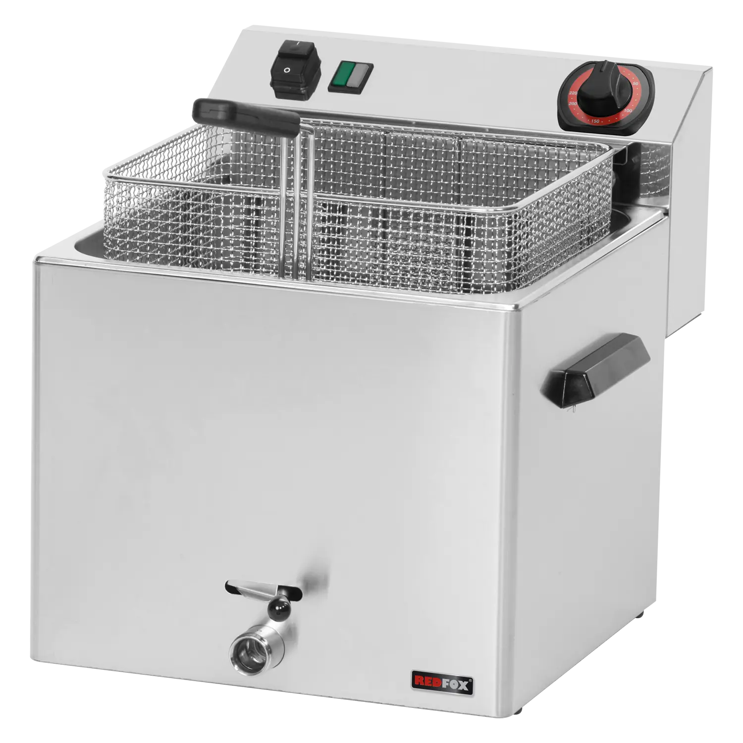 Elektriline fritüür 0,74 kW/l, 11 l, töölauale paigaldatav äravoolu kraan, 400 V FE 10 T