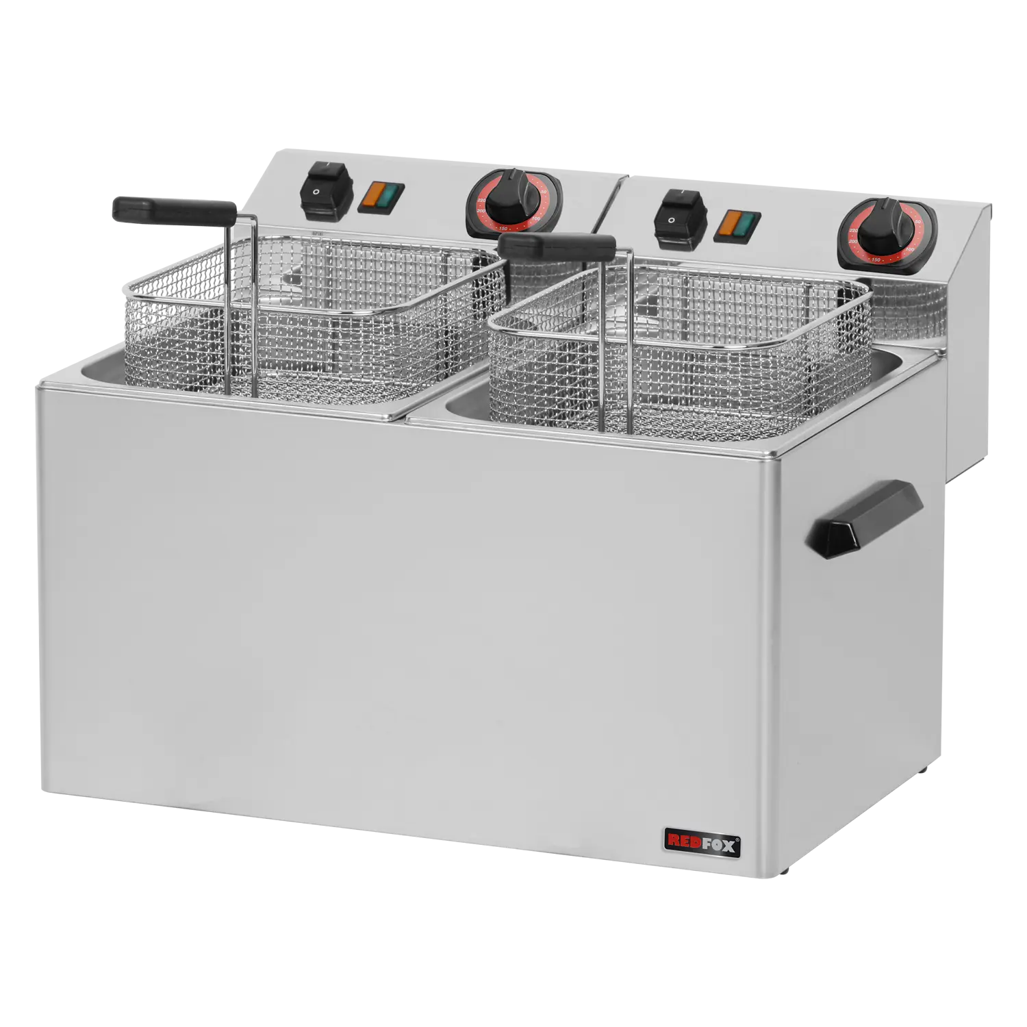 Elektriline fritüür 2 korviga 0,38 kW/l, 8+8 l töölaud 230 V FE 77