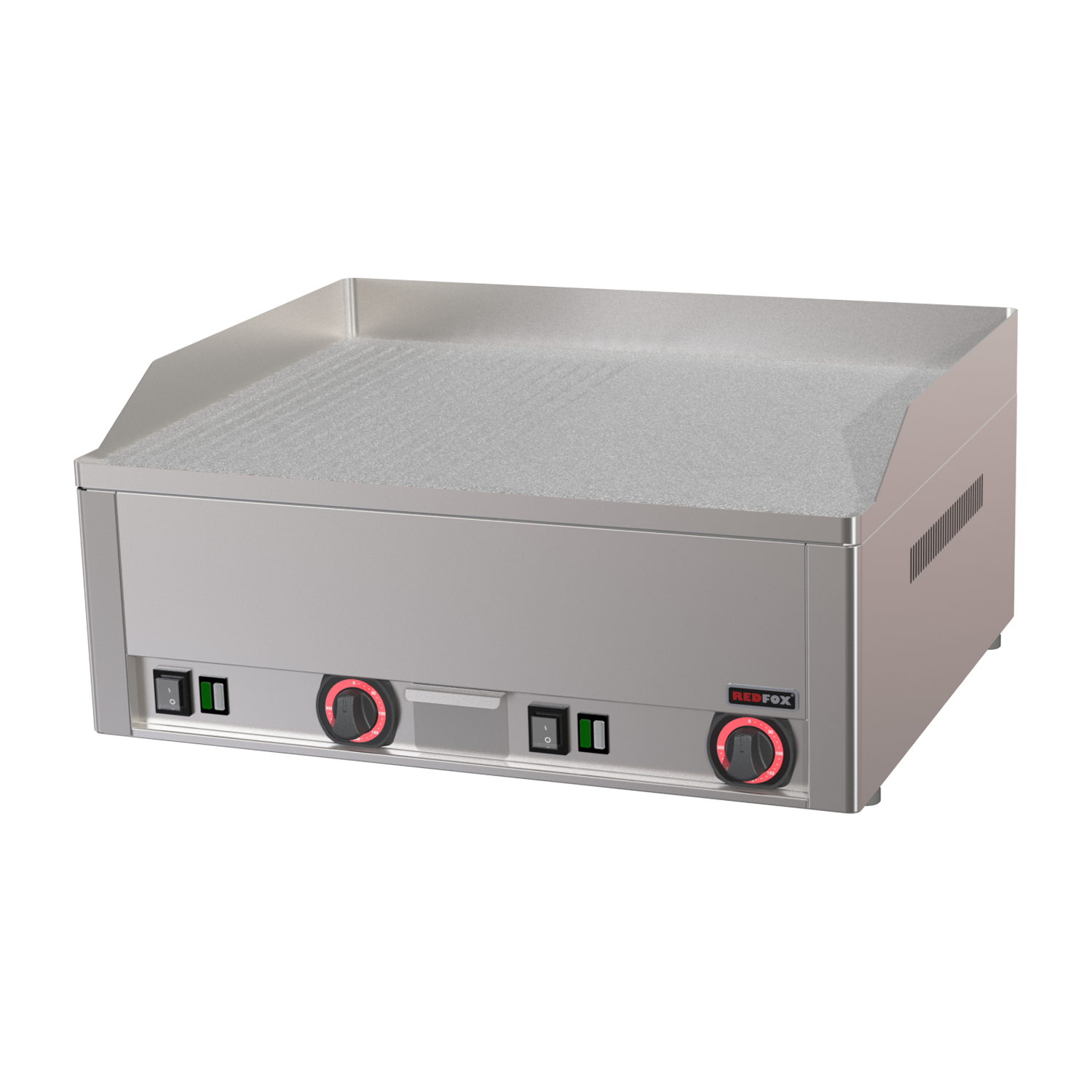 Fry Top grillplaat 65x48 elektriline vastupidav kroomitud kombineeritud lauaseade FTHRC 60 E