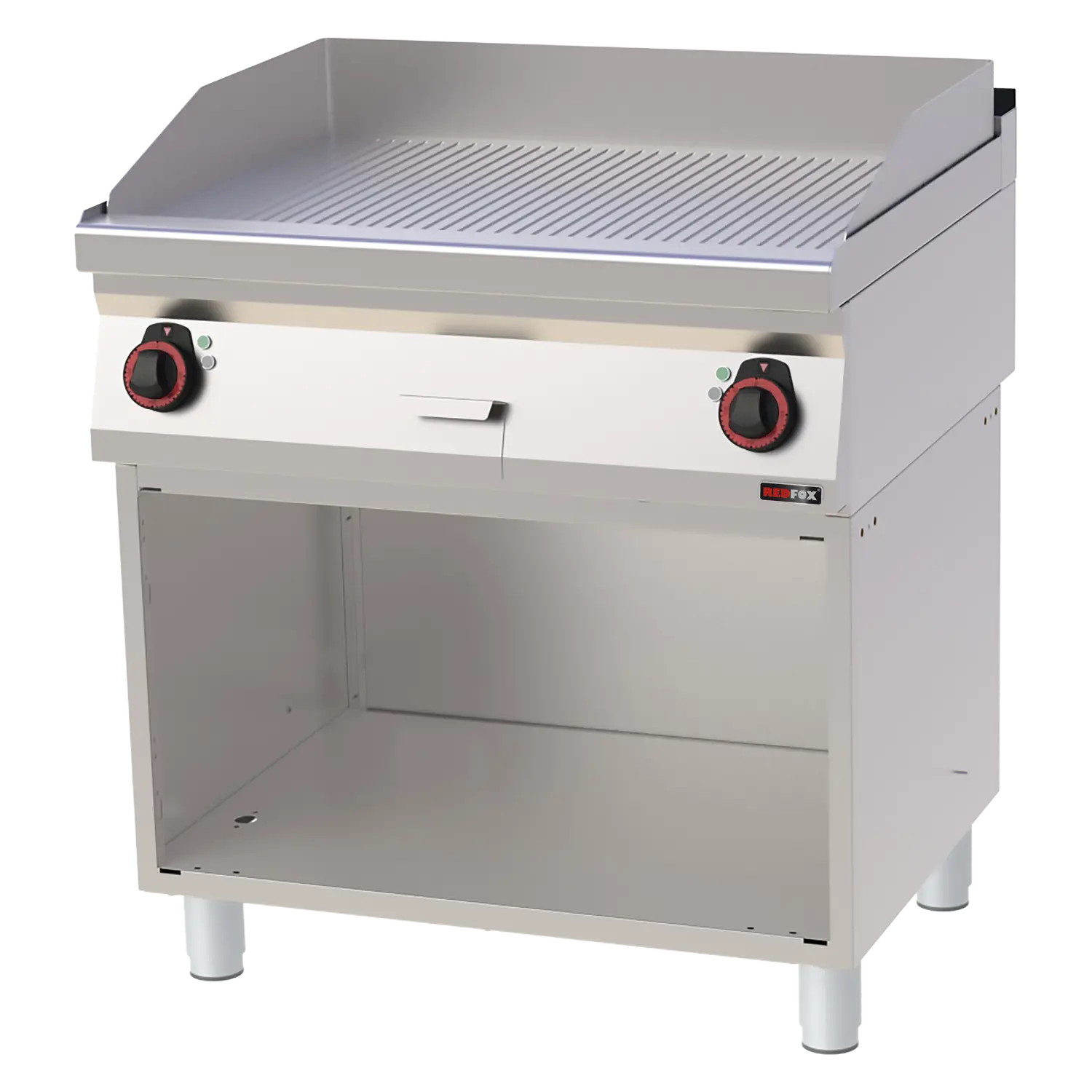 Rösterplaat (Fry-top) 80x51 elektriline soonega avatud kapis 400 V FTR 70/80 E