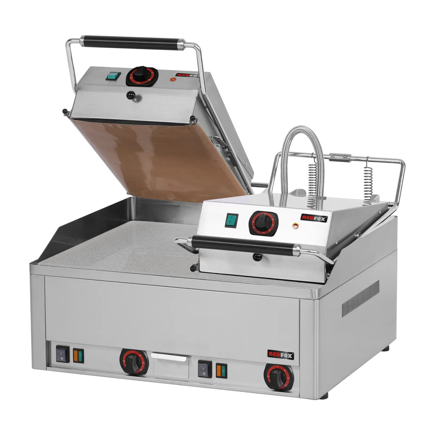 Steaki-grill elektriline topelt 65x48 laud vastupidav kroom KD 66 E