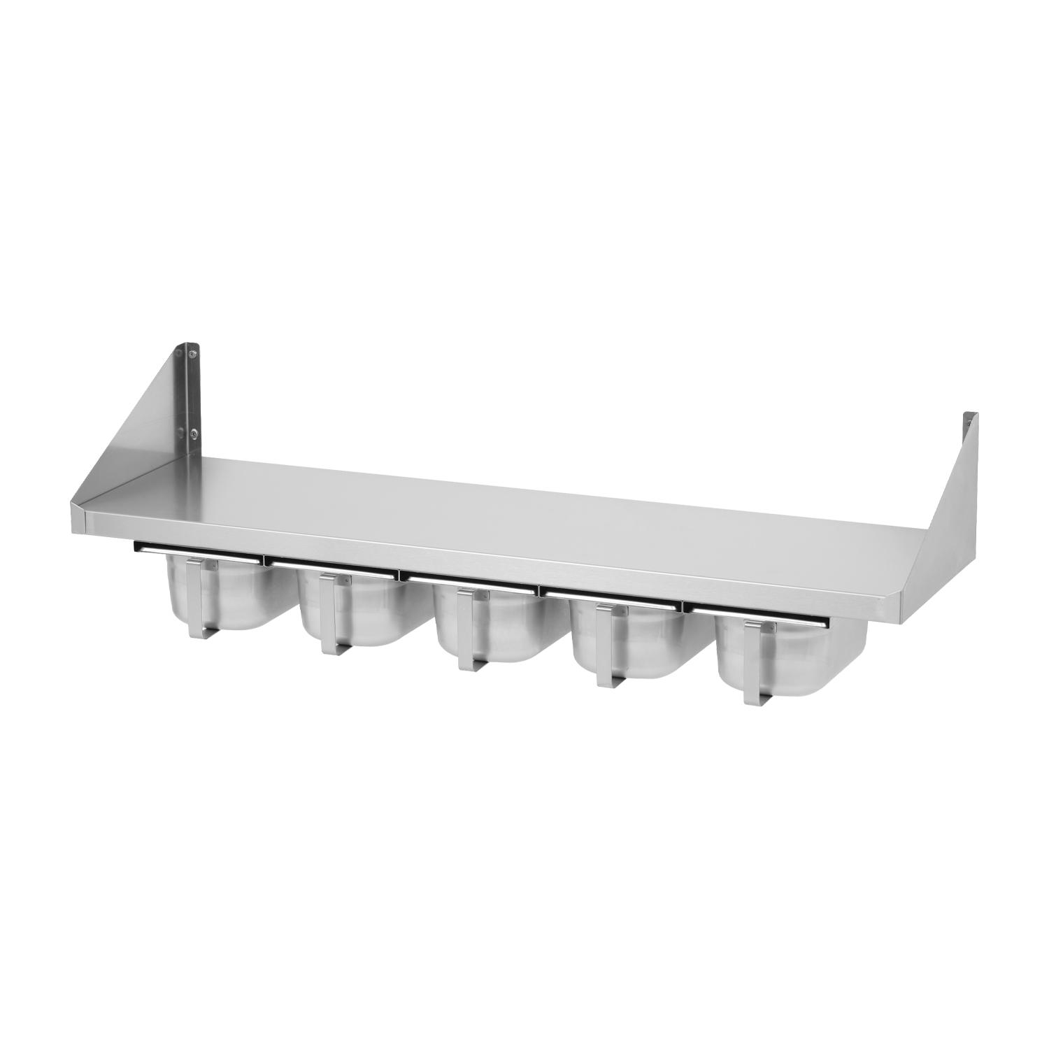 Hylg riiul koos vürtsikonteineritega 5x GN 1/4 PNK 103x45