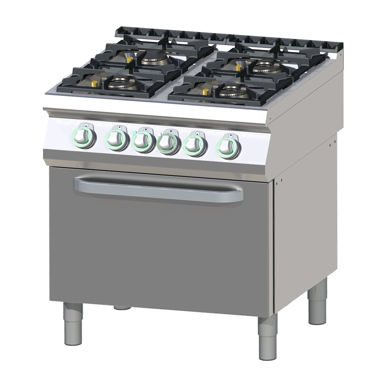 Cooking range gas with electric static oven RM SPT 780/21 GE